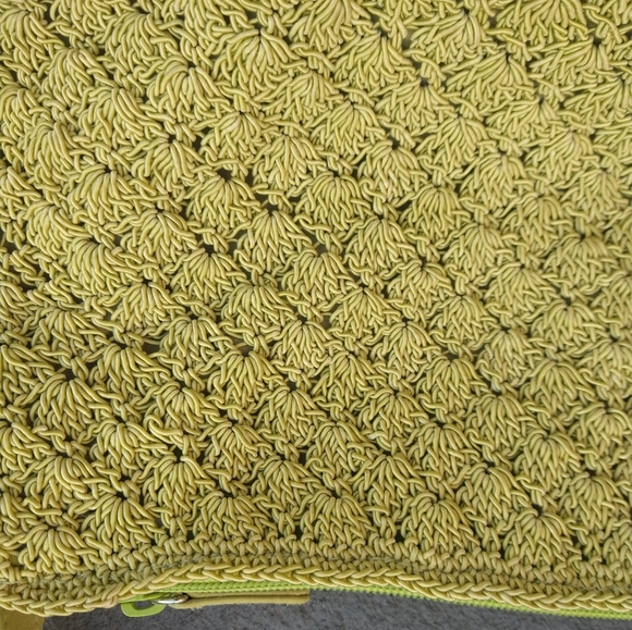 Bohemian Vintage Rayon Woven Embroidered Handbag/wallet set Liz Claiborne Green - Picture 7 of 7